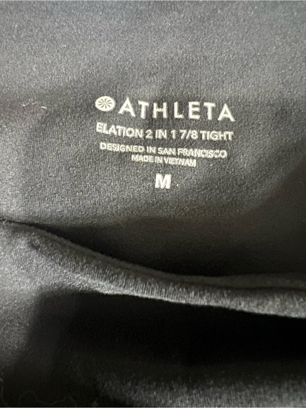 Athleta Elation 2 in 1 7/8 TightBlack Size Medium - Picture 7 of 7